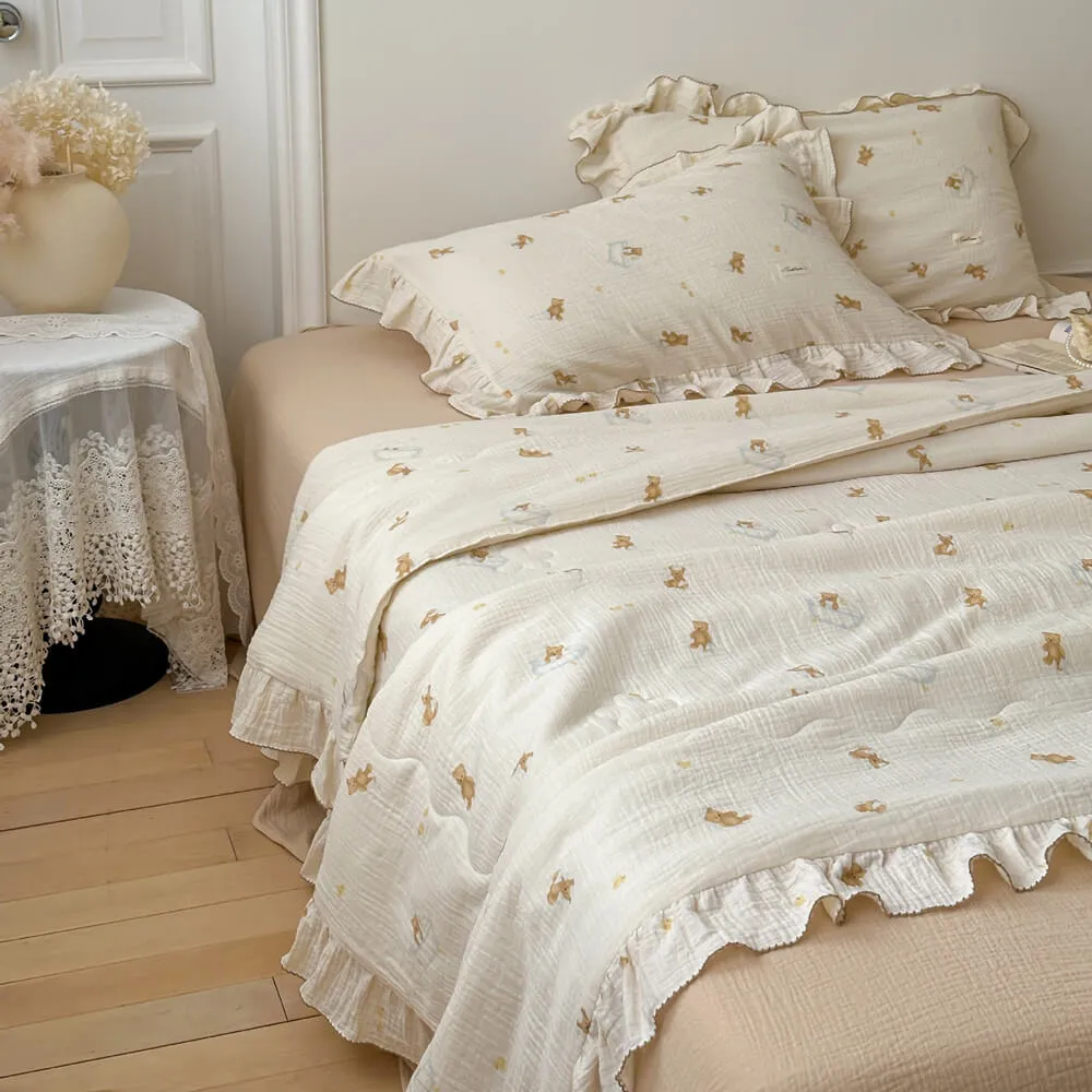 Reversible Cotton Quilt Bedding Set