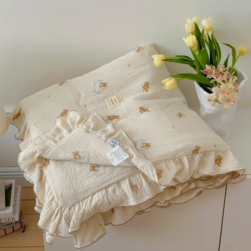 Reversible Cotton Quilt Bedding Set