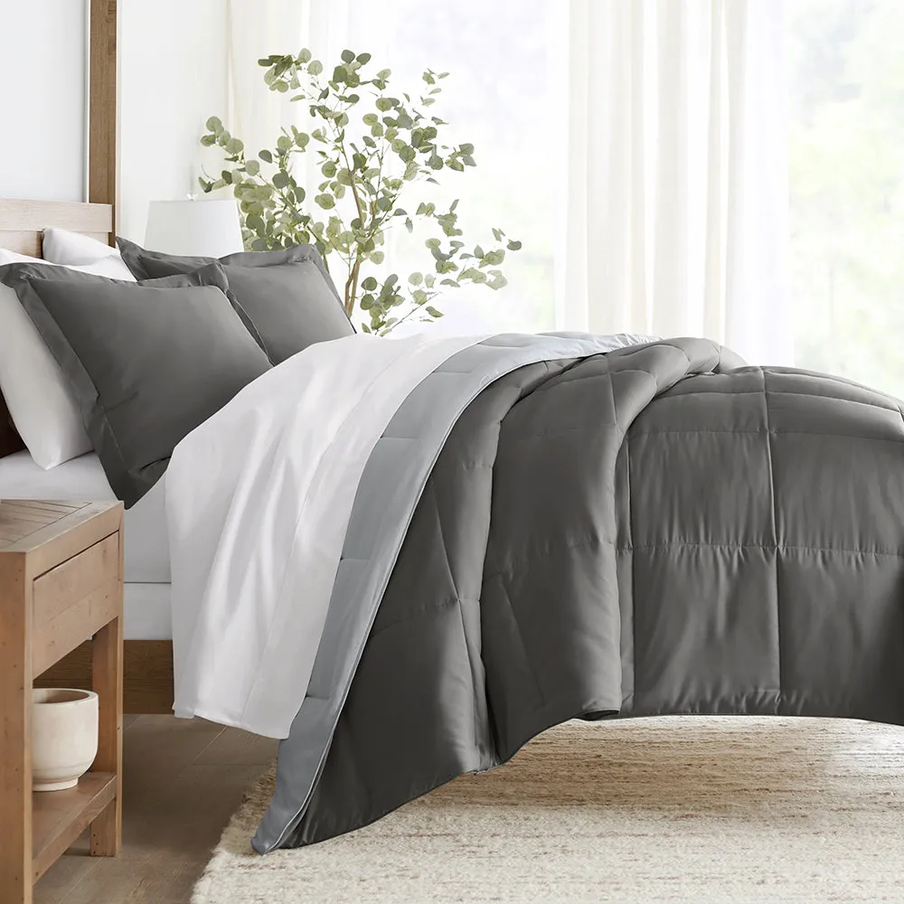 Reversible Down-Alternative Comforter Set - Sale