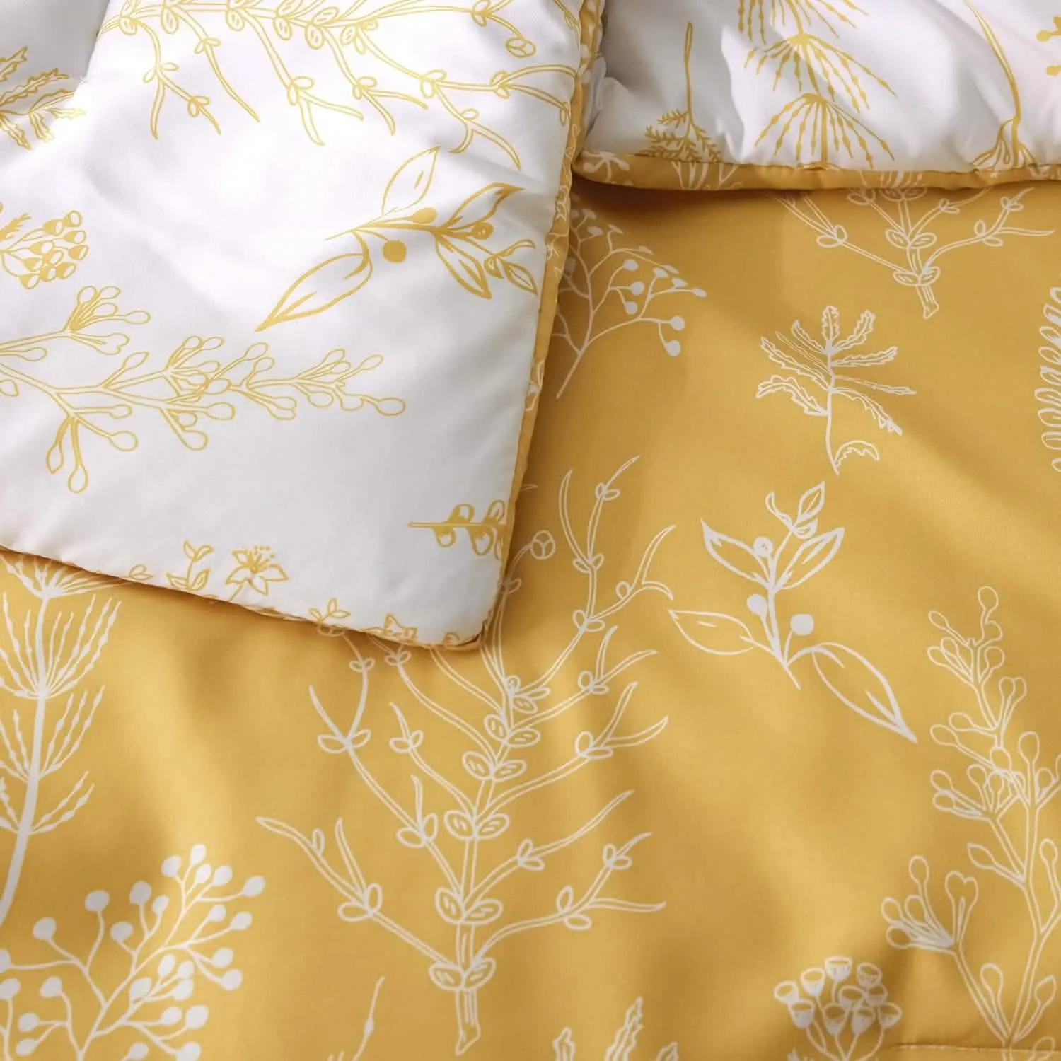 Reversible Floral Print Comforter Set-2