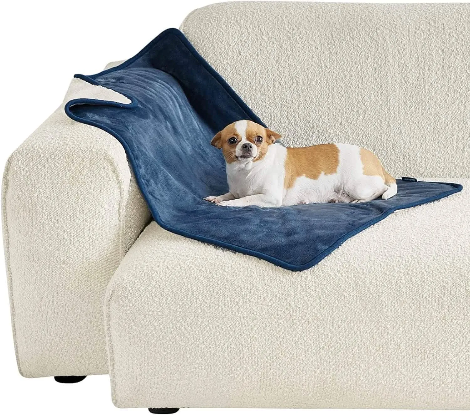 Reversible Sherpa and Microfiber Fleece Dog Blanket