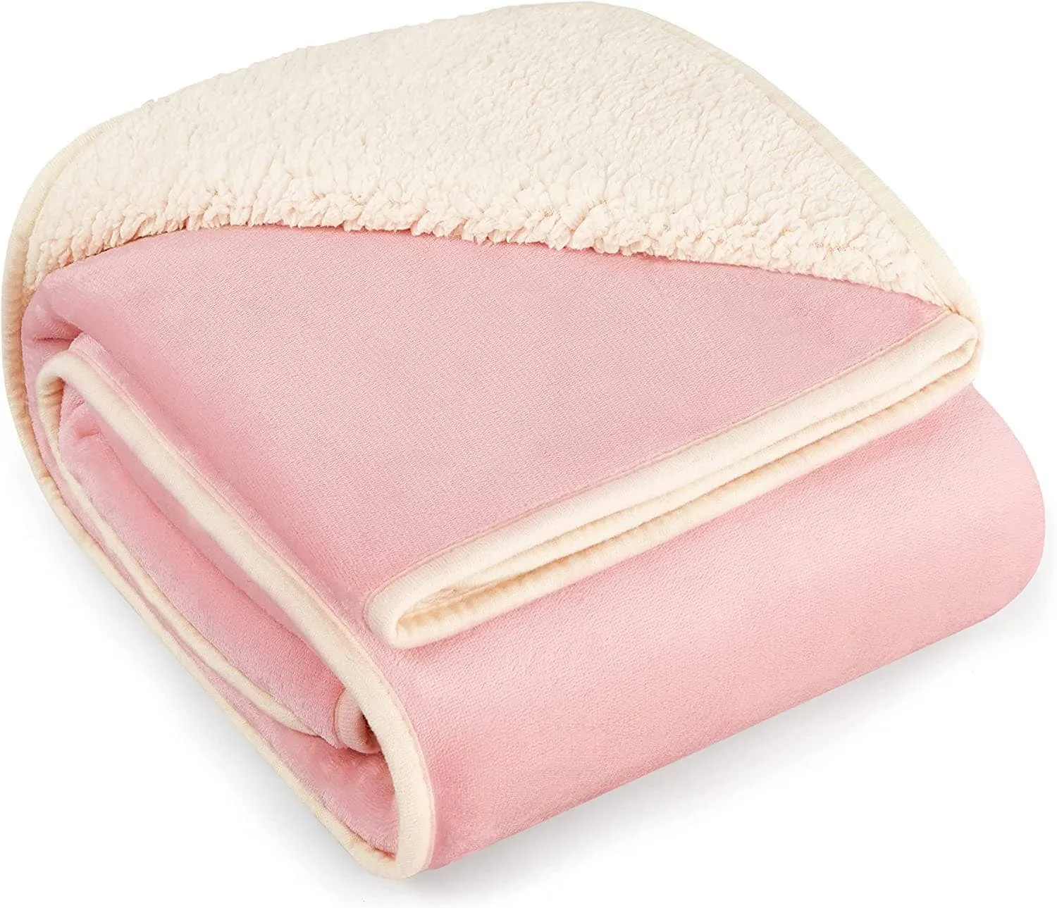 Reversible Sherpa and Microfiber Fleece Dog Blanket