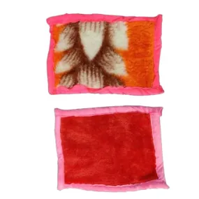 RMCG Traders Laddu Gopal Velvet Blankets, Kanha Ji Kambal | Laddu Gopal Ji Winter Blanket Accessories for Laddu Gopal Size 6 (Set of 2)