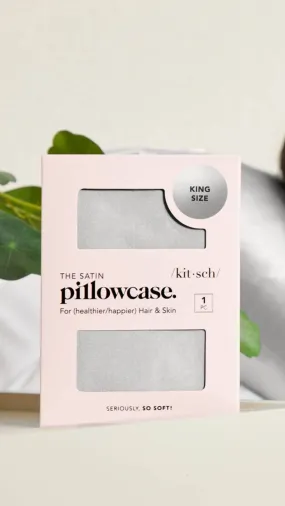 Satin Pillowcase King - Silver