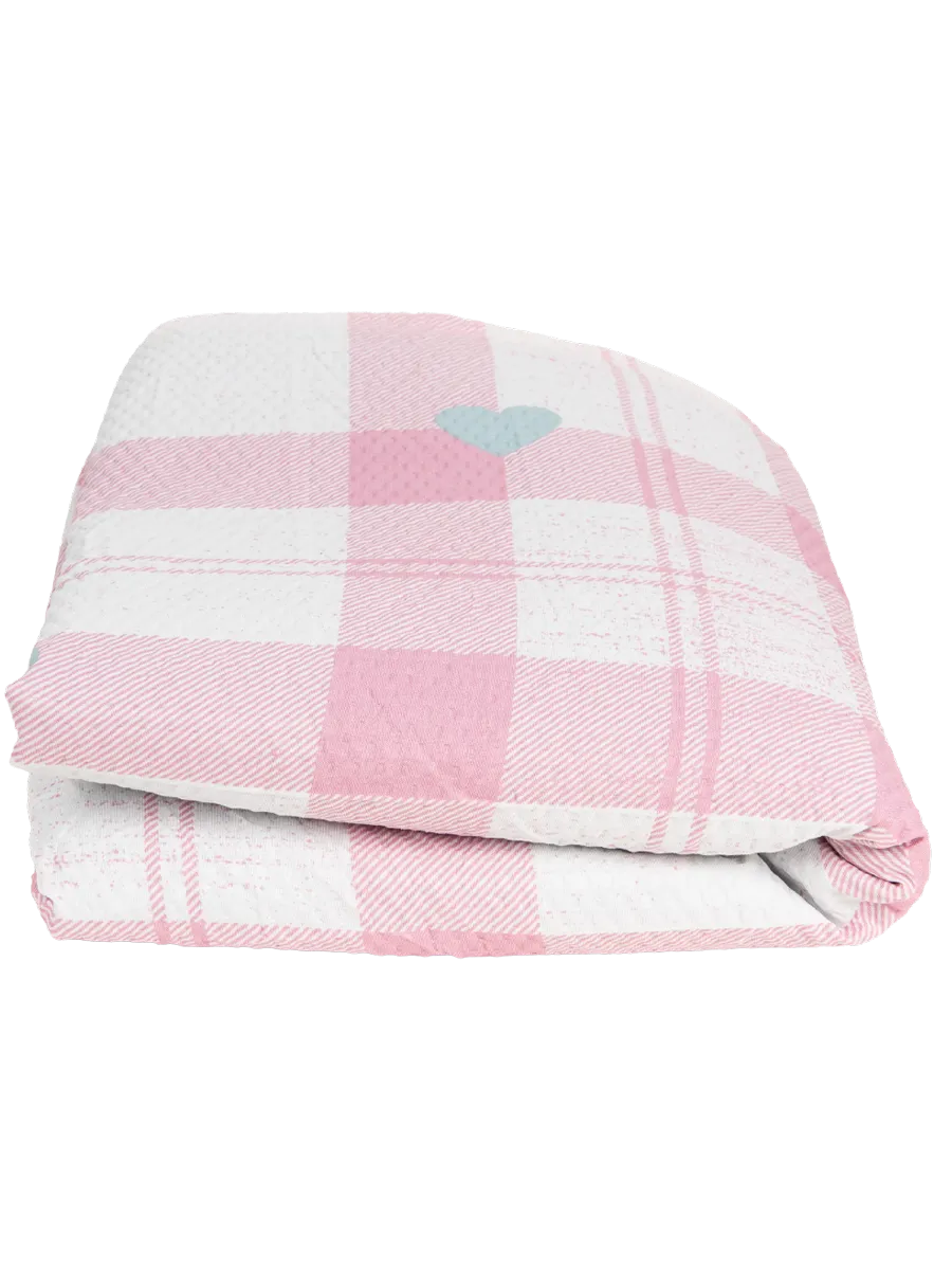 Sb Pink Check Duvet Cover Set