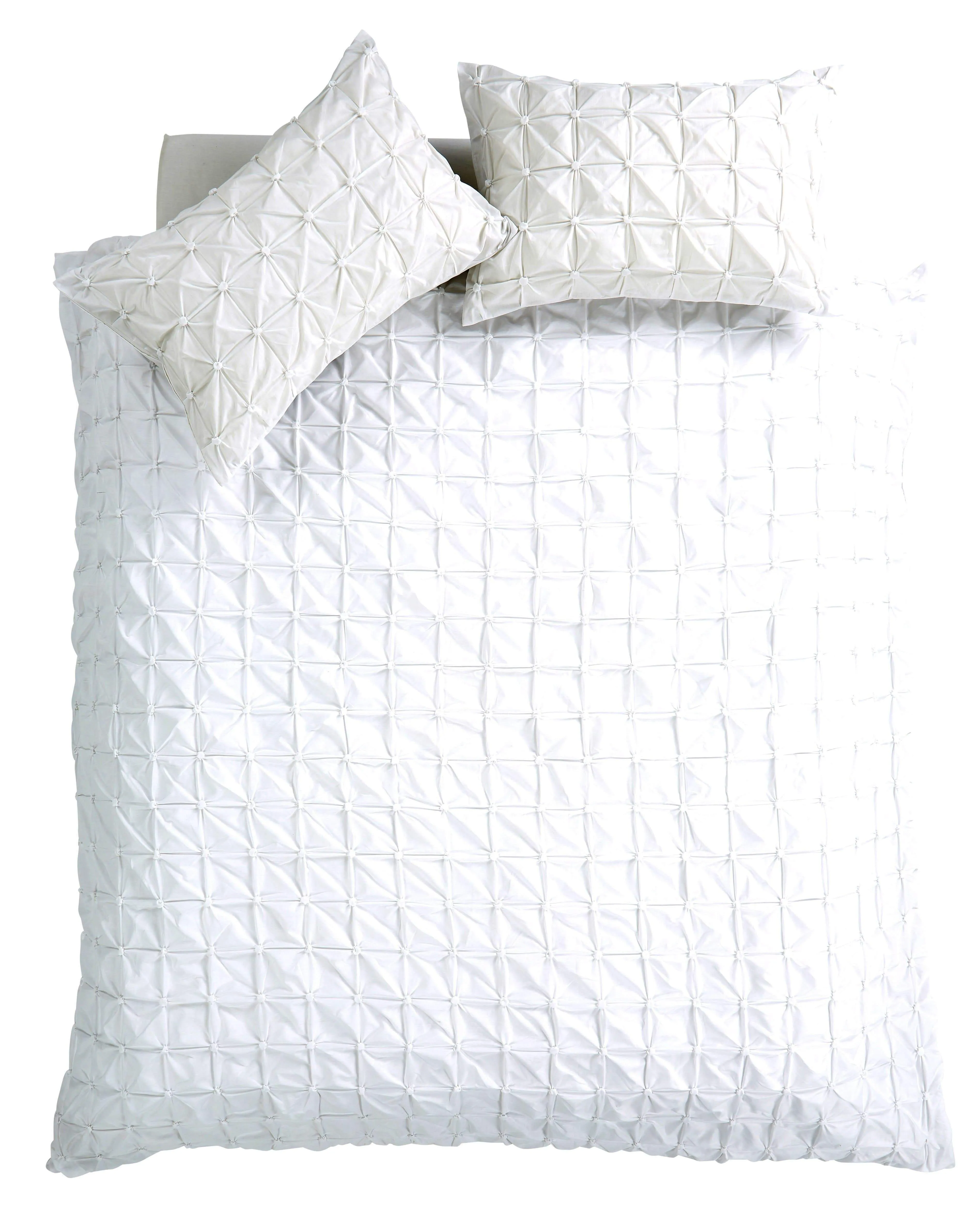 Seville Luxury Cotton-Rich Duvet Set with Handmade Pintuck Detailing Super Soft Bedding for All Sizes by OLIVIA ROCCO