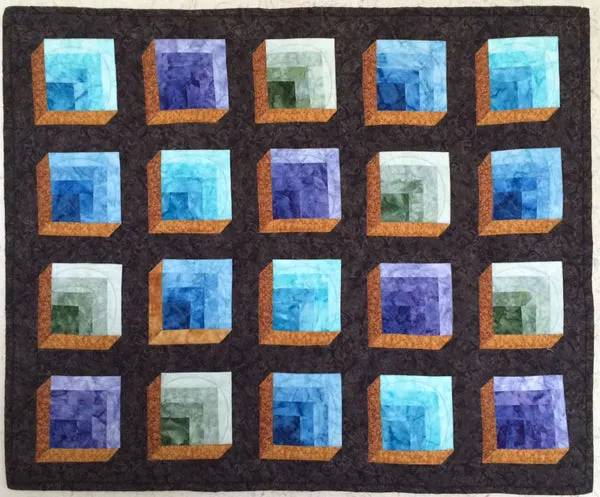 Shadow Cubes Quilt KCS-SCe - Downloadable Pattern