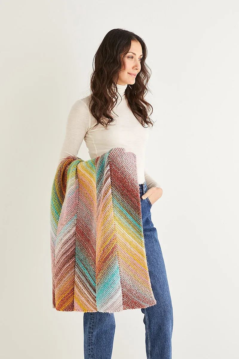 Sirdar Jewelspun Patterns - 10141 Knit Blanket - PDF Download