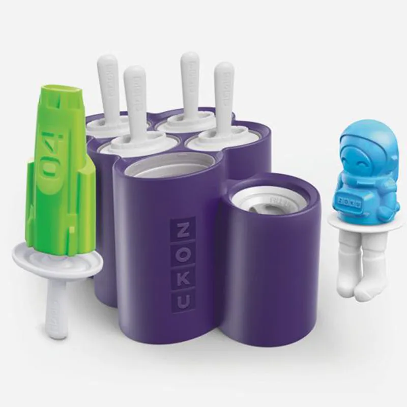 Space Blue Ice Pop Maker with 6 Popsicle Molds | 3 x 2 x 3 inches