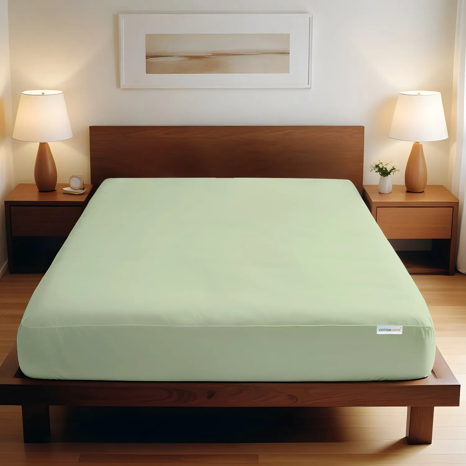 Super Soft Fitted sheet 180x200 30 CM - Mint Green