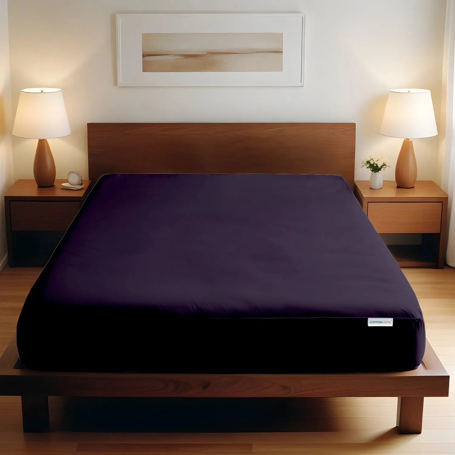 Super Soft Fitted sheet 200x200 30cm - Violet