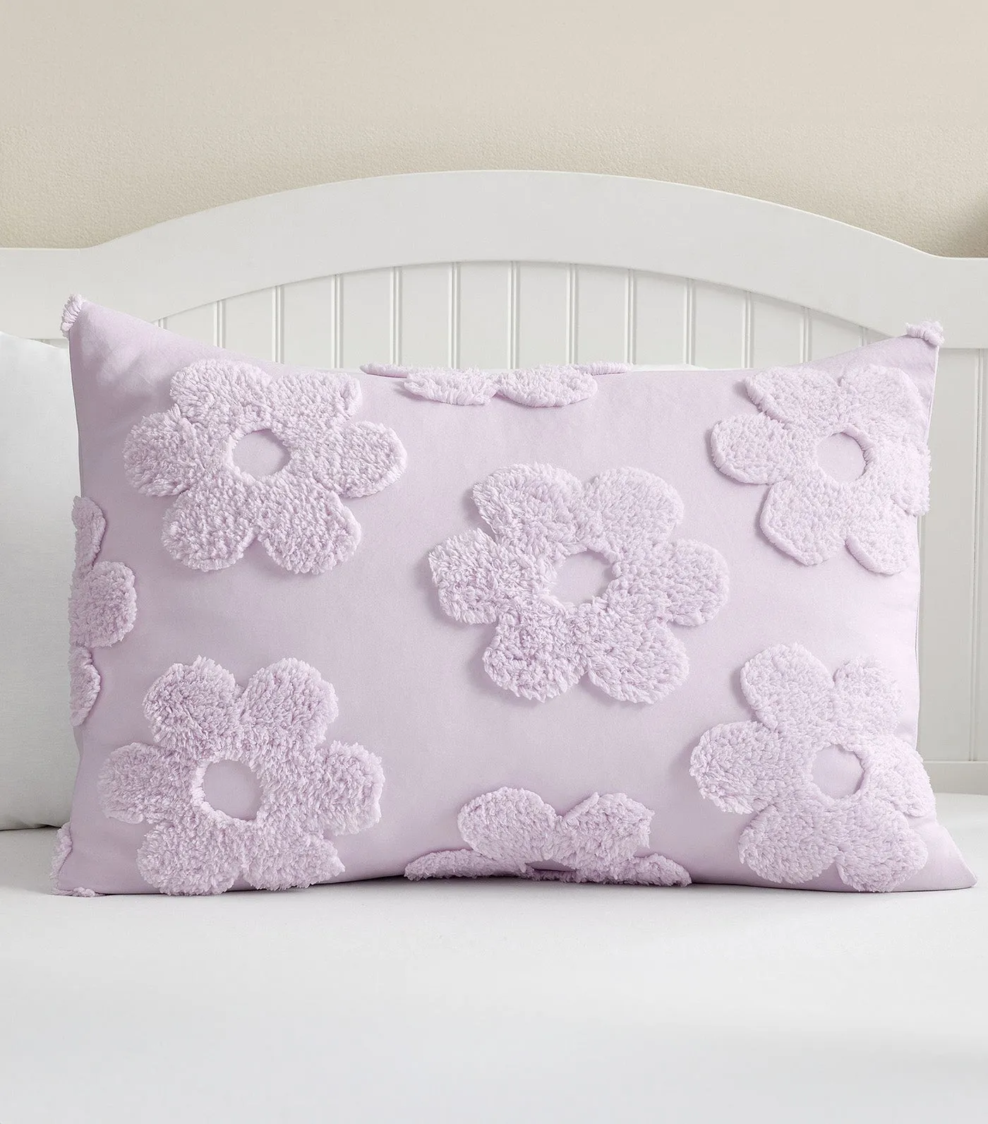 Textured Daisy Jacquard Duvet Cover and Shams, Lilac