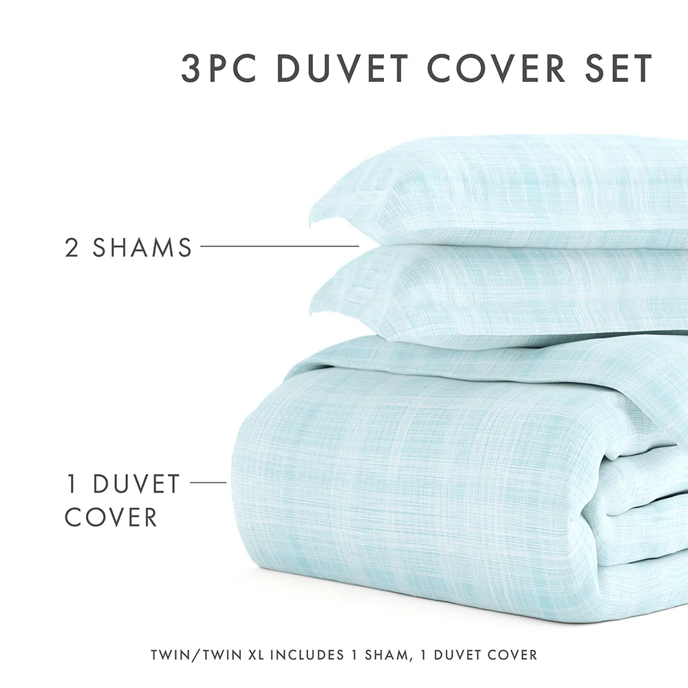 Thatch Pattern 3-Piece Duvet Cover Set