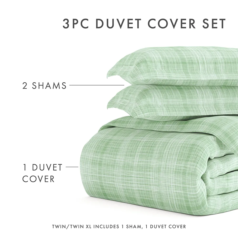 Thatch Pattern 3-Piece Duvet Cover Set