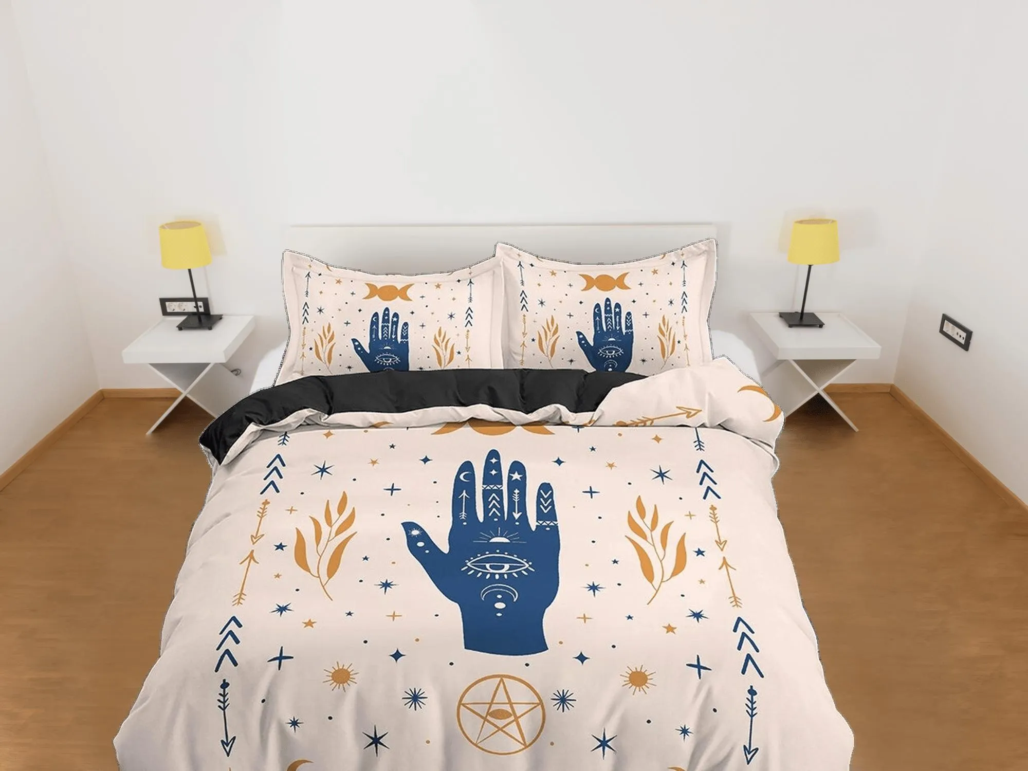 The Third Eye Astrology Boho Bedding, Illuminati Zodiac Gift Dorm Bedding, Duvet Cover Set, Aesthetic Duvet King Queen Full Twin Single