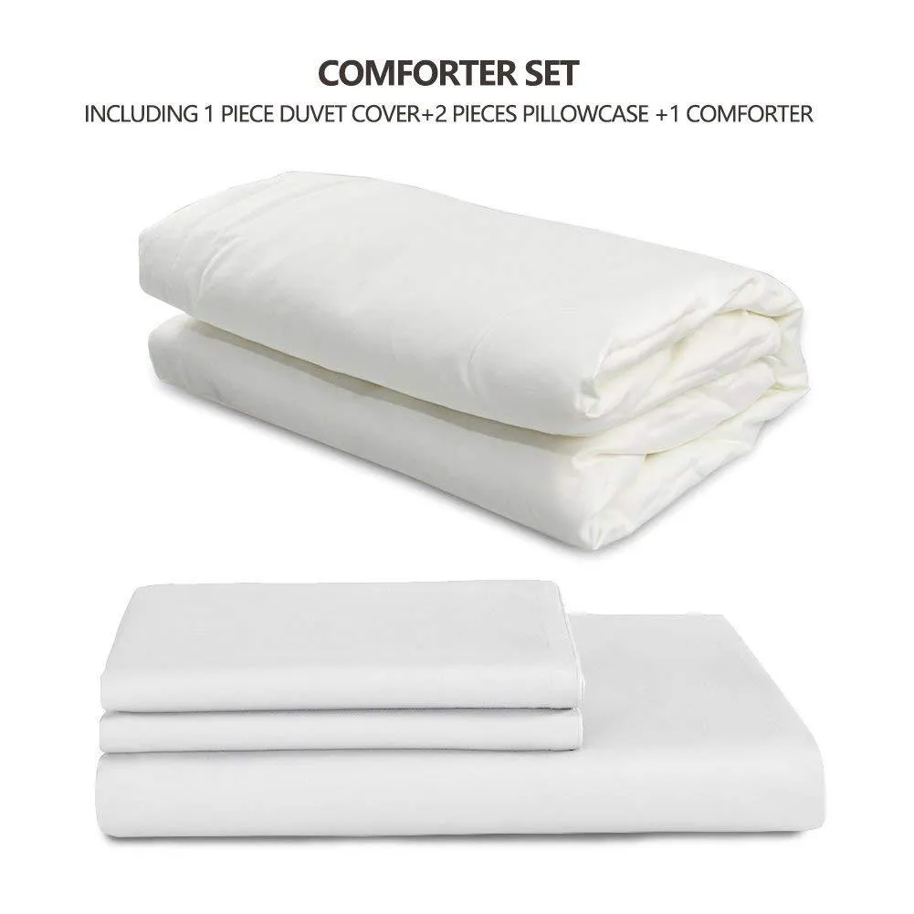 THXSILK Summer Silk Comforter Set w Cotton Cover(4pcs)