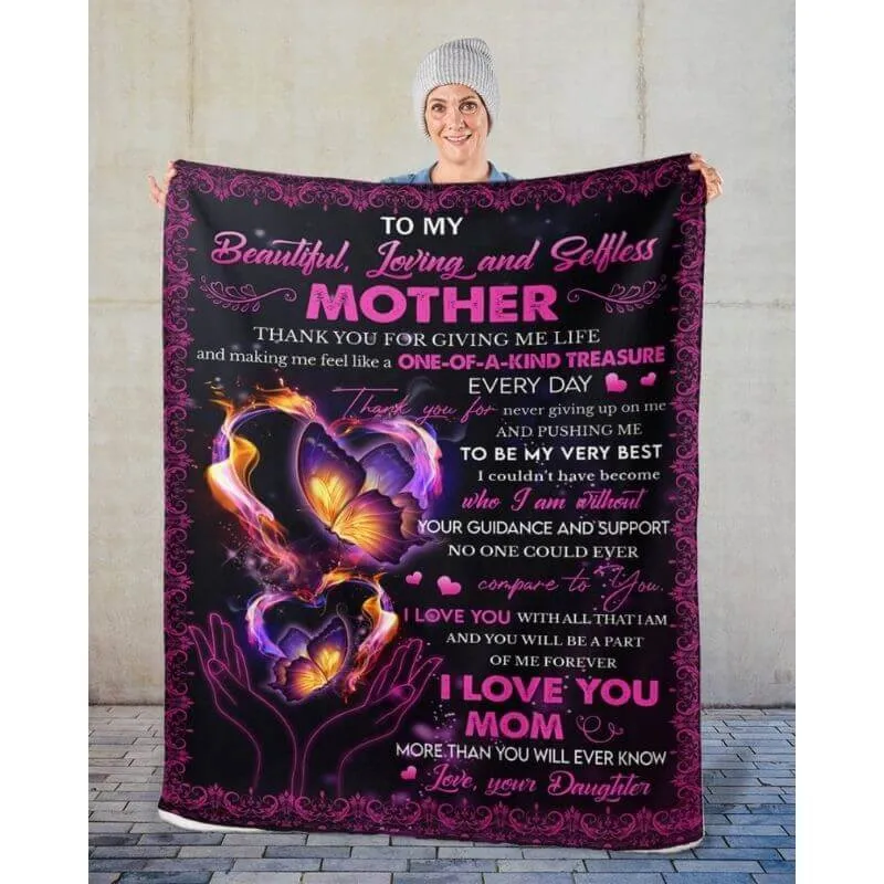 To My Mom - From Daughter  - A370 - Premium Blanket