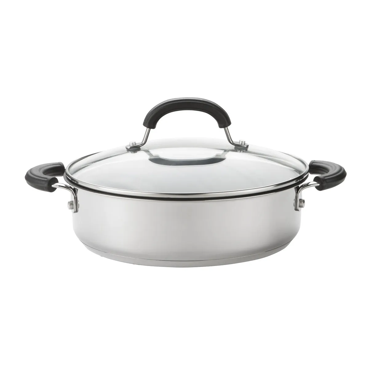 Total Stainless Steel Non-Stick Saucepan & Lid, Skillet & Casserole Set - 6 Pieces