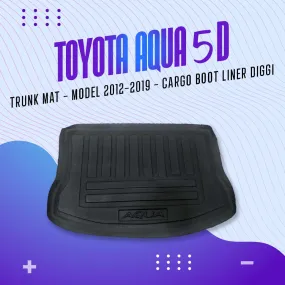 Toyota Aqua 5D Trunk Mat - Model 2012-2019 - Cargo Boot Liner Diggi Protection Tray Cover