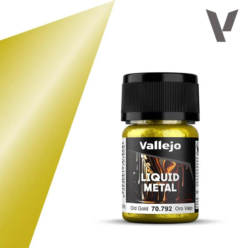 Vallejo 70792 Liquid Metal - Old Gold Paint 35ml