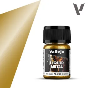 Vallejo 70793 Liquid Metal - Rich Gold Paint 35ml