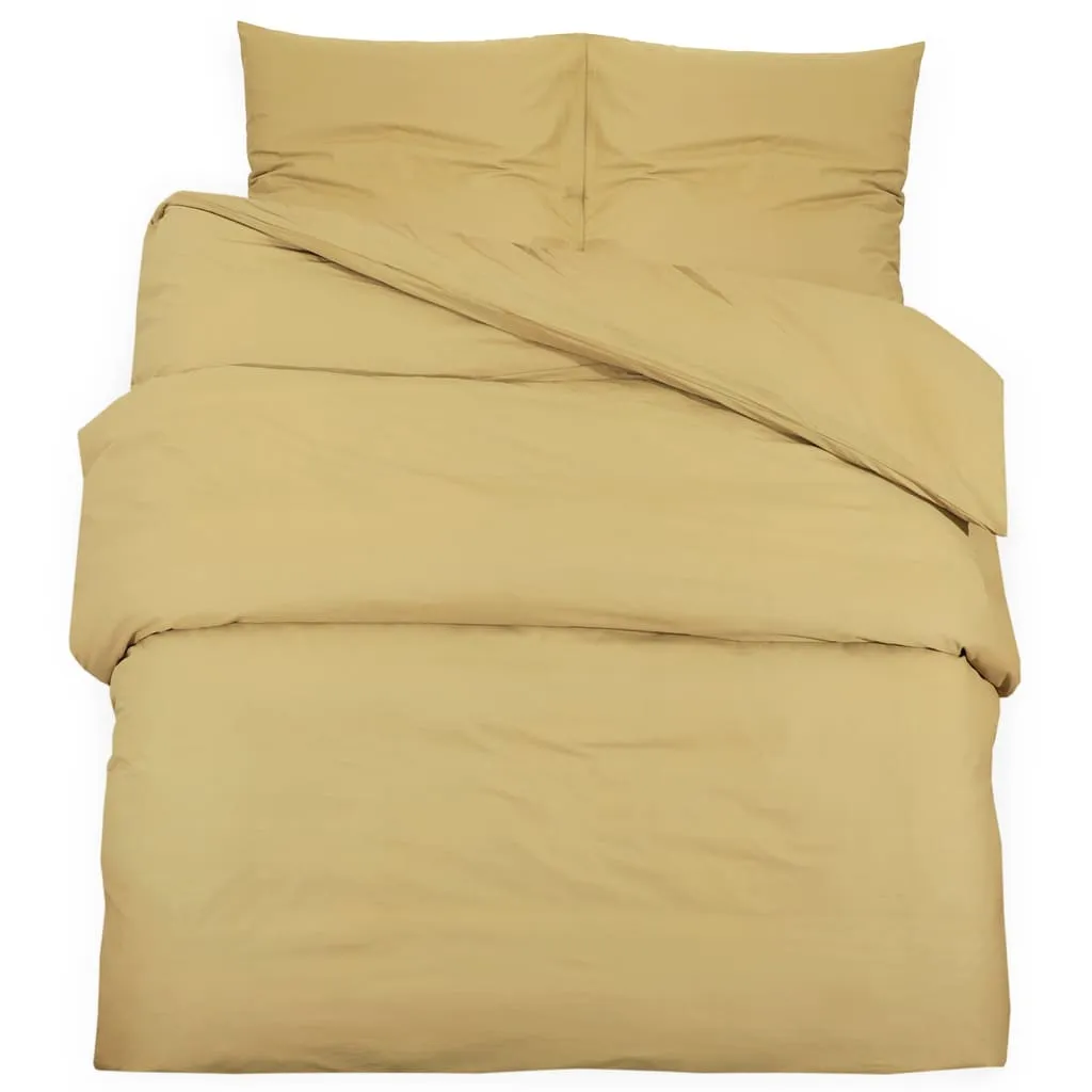 vidaXL Duvet Cover Set Taupe 155x220 cm Light-weight Microfiber