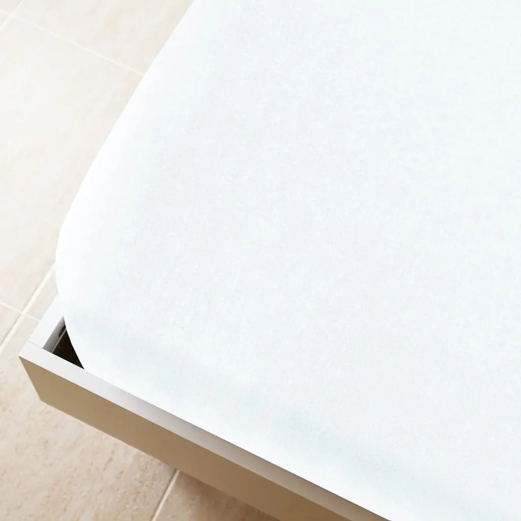 vidaXL Jersey Fitted Sheet White 160x200 cm Cotton