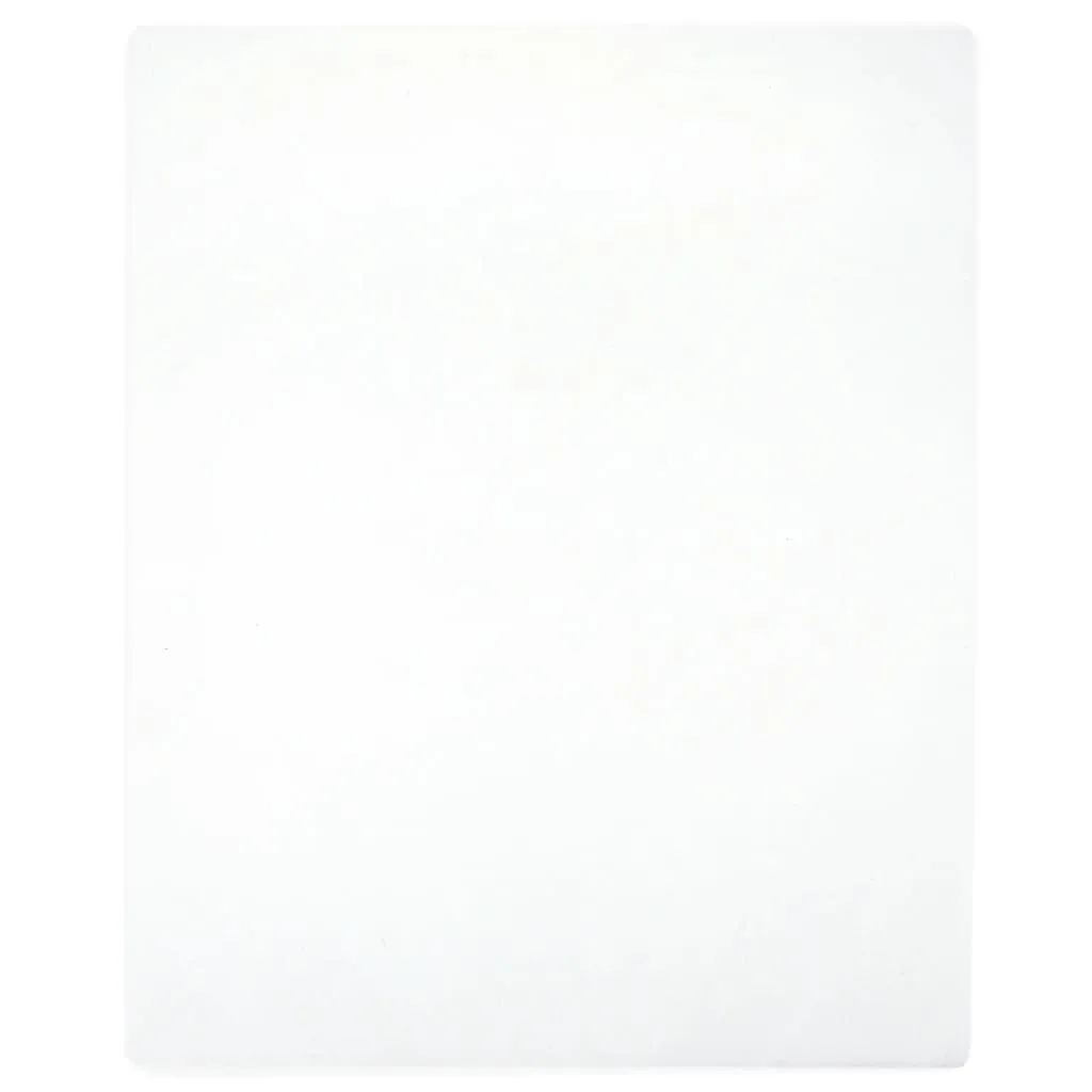 vidaXL Jersey Fitted Sheet White 160x200 cm Cotton