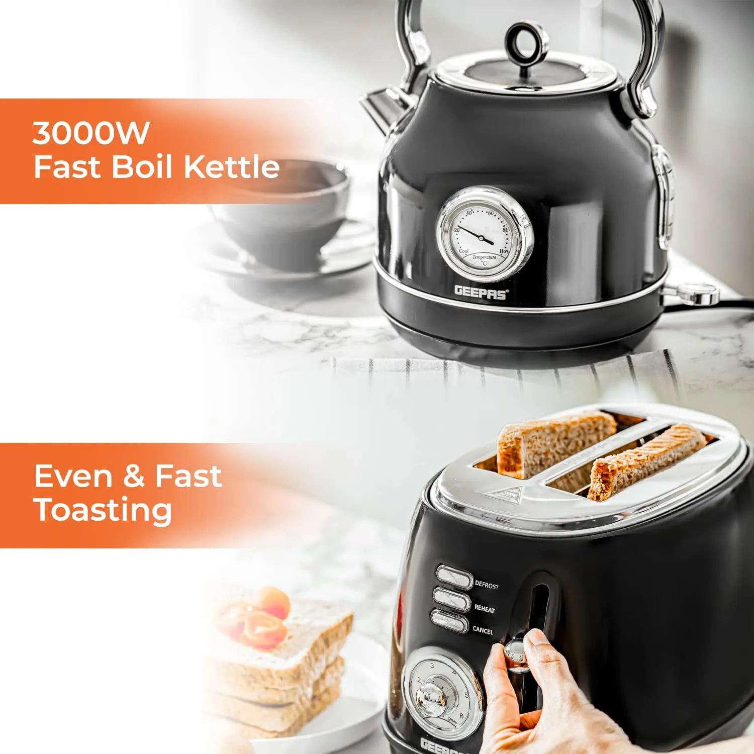 Vintage Kettle & Toaster, Sports Blender and Toastie Grill Combo