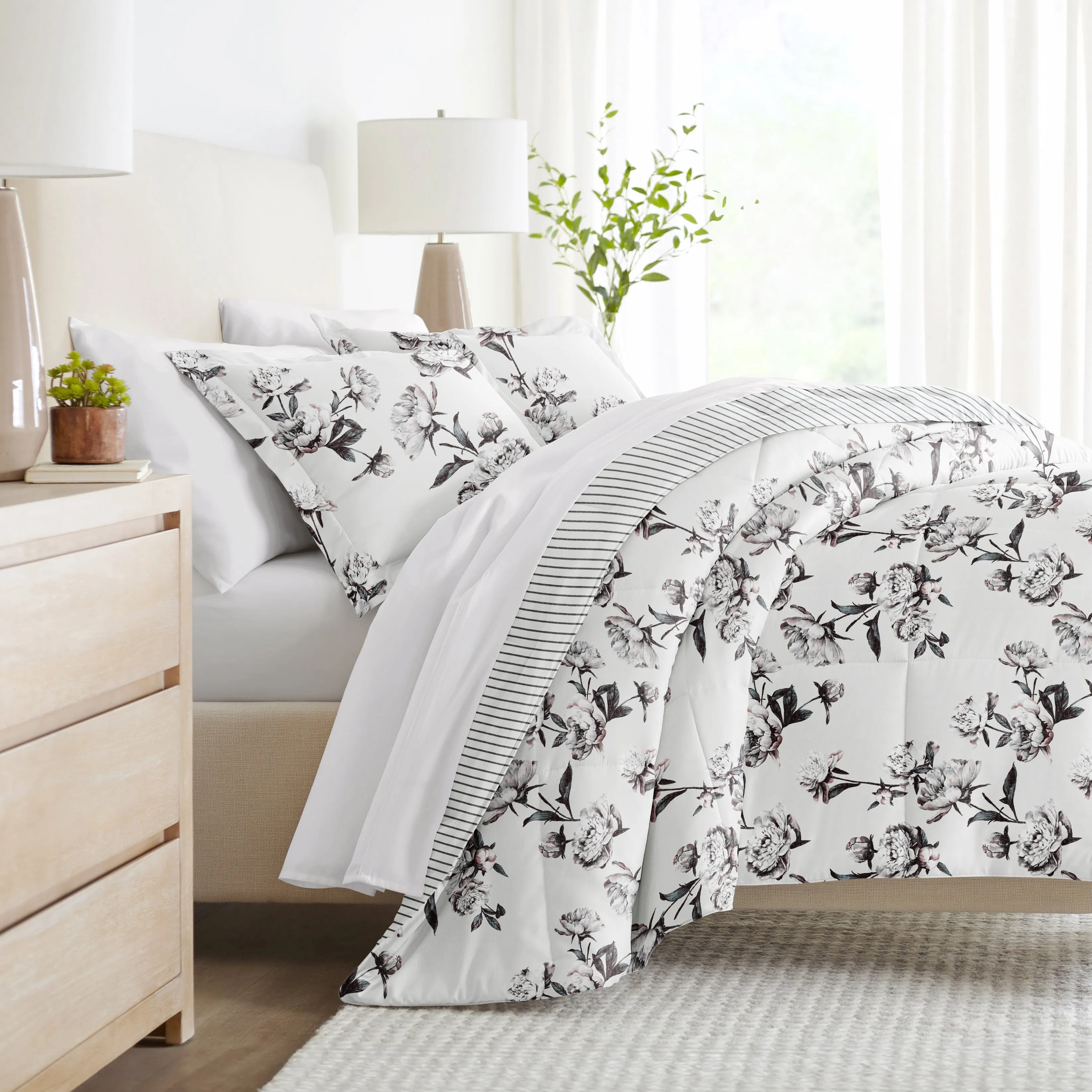 Vintage Magnolia Reversible Down-Alternative Comforter Set - 12 Days of Deals