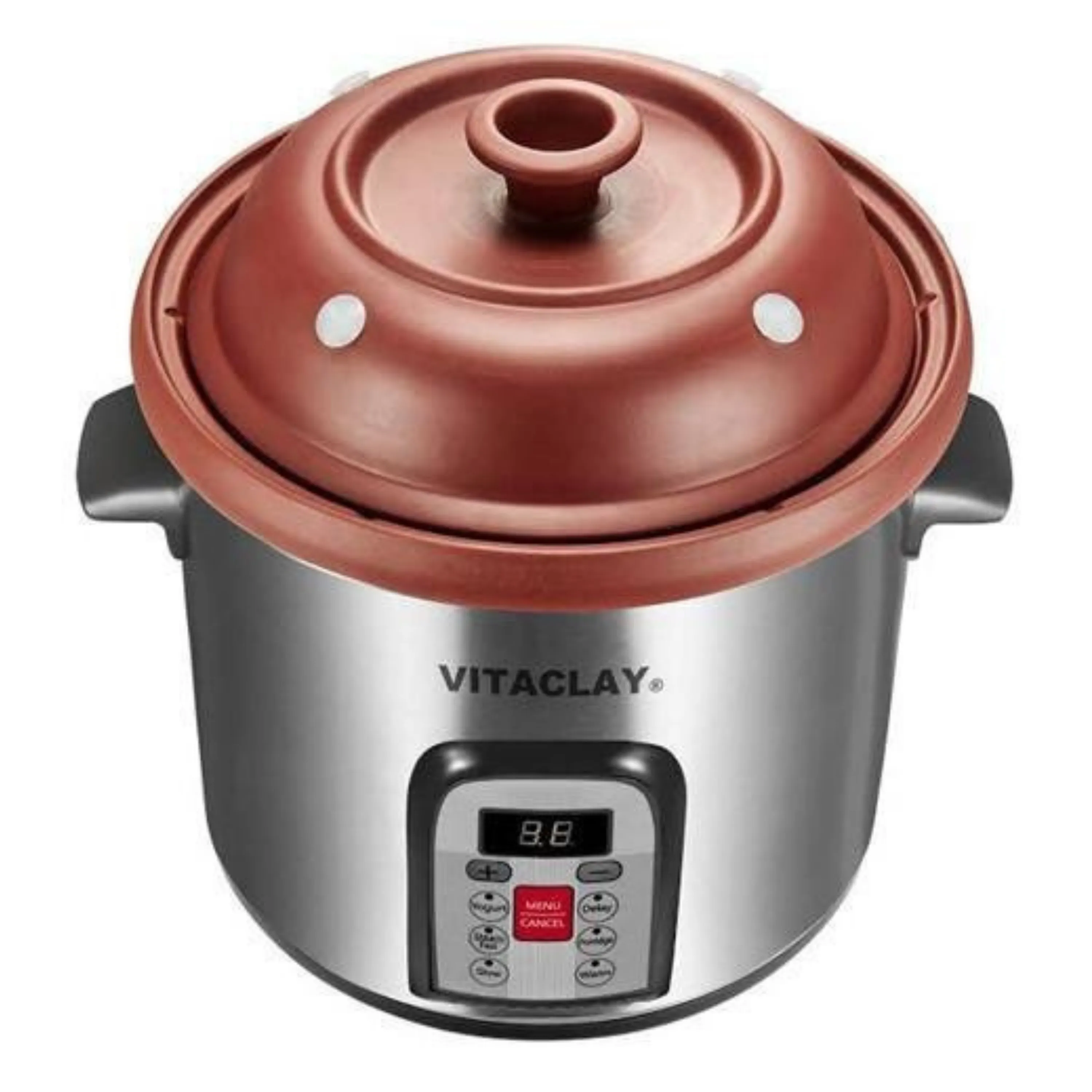 VITACLAY 6-IN-1 ORGANIC CLAY STOCK POT AND MULTI-CROCKS / VM7800-5C- 6 QUART