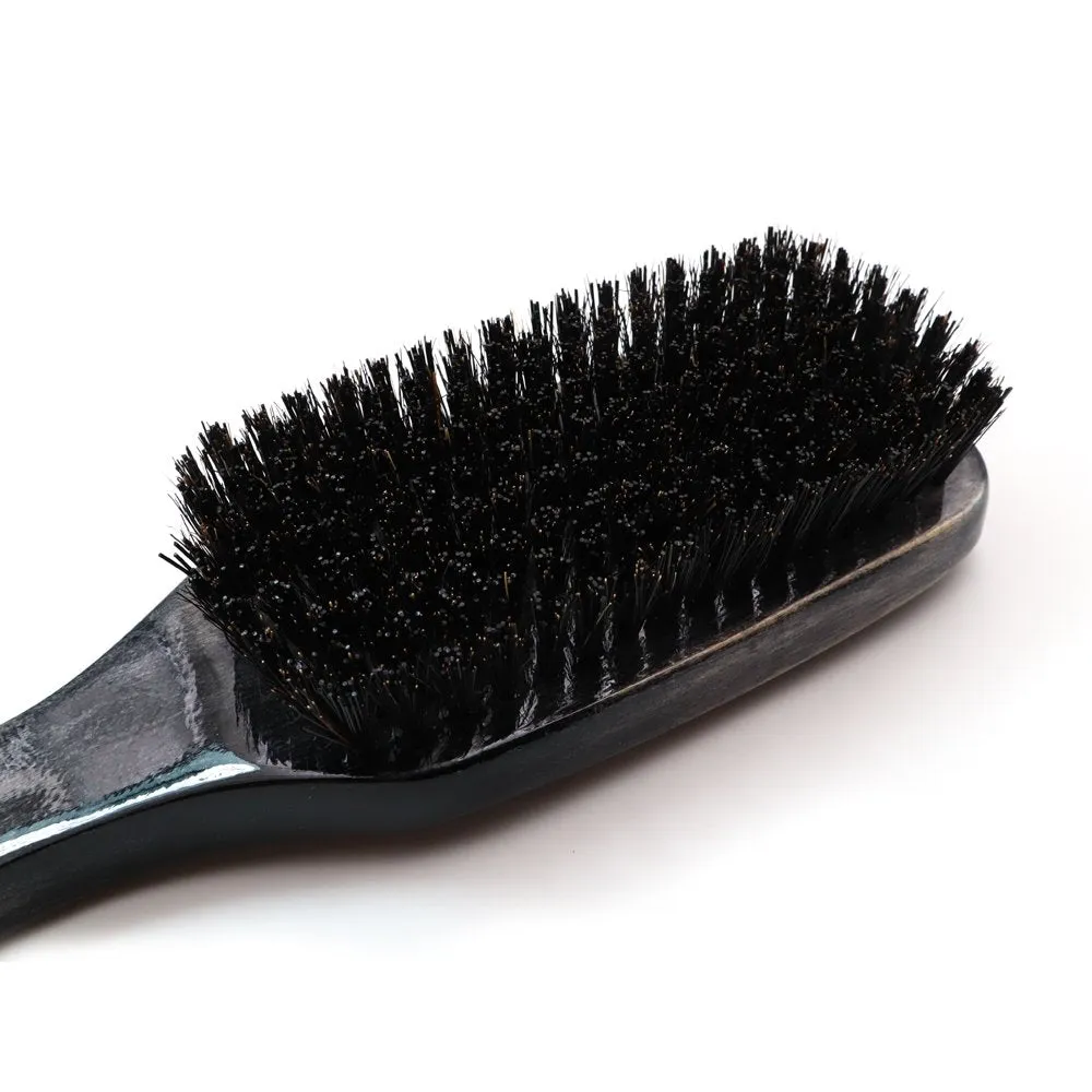 WAVY WAVE BRUSH "HARD" BLACK (50% BOAR - 50% NYLON)