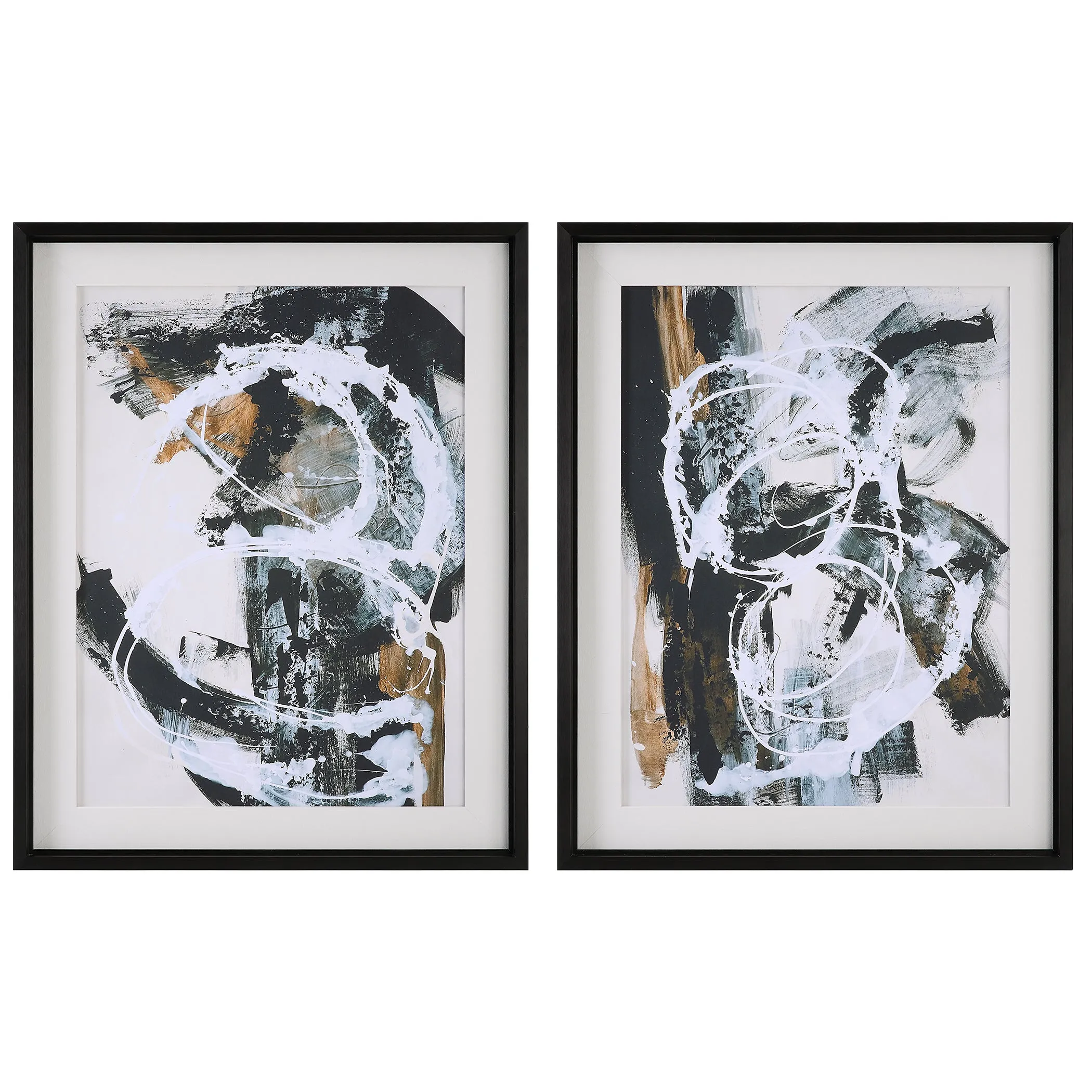 Winterland Abstract Prints, Set/2