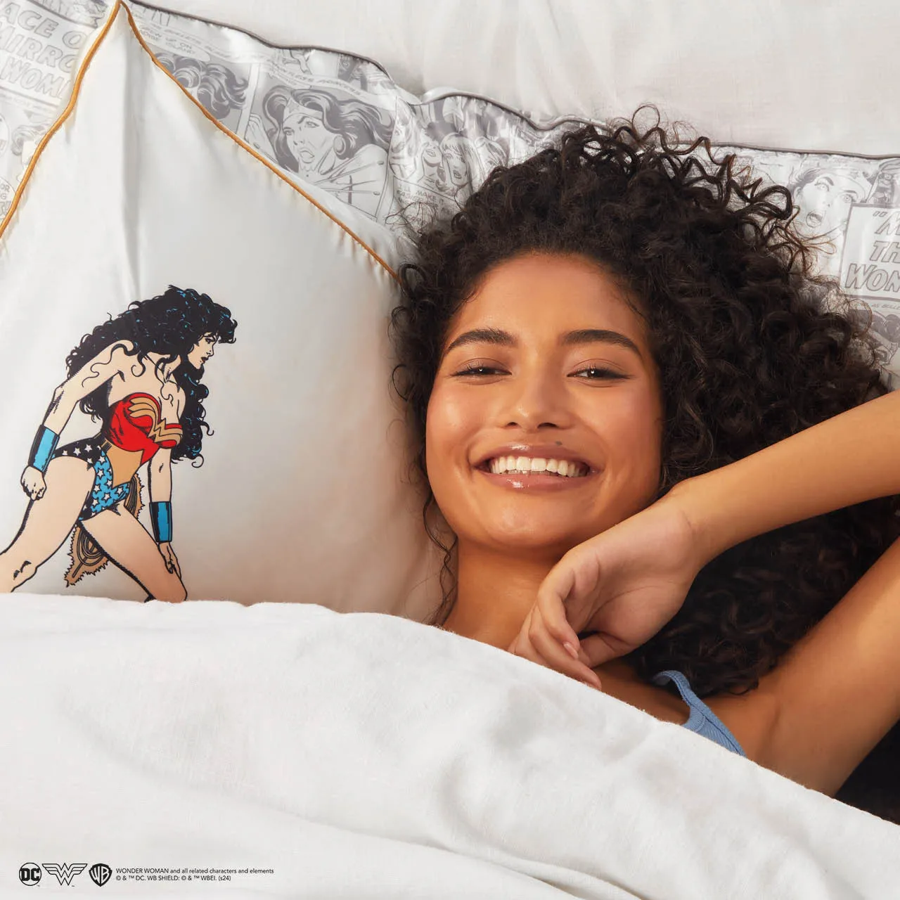 Wonder Woman x Kitsch Satin Pillowcase - Believe In Wonder