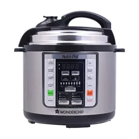 Wonderchef Nutri-Pot Electric Pressure Cooker with 7-in-1 Functions|18 pre-set functions|Pressure Cooking, Saute/Pan Frying, Slow Cooking, Yogurt Making, Steaming, Warming & Rice Cooking |3L capacity